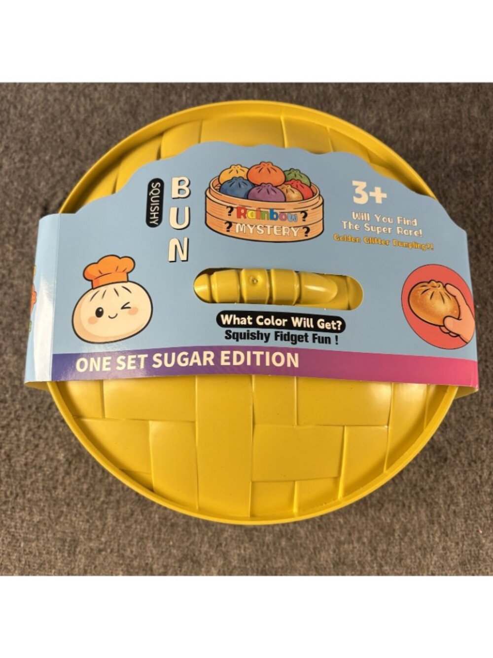 Rainbow Mystery Squishy Bun Fidget Toy w/ Display Packaging 3 Lbs Rare 10 Inch - Picture 4 of 10